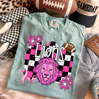 PINK CHECKERED MASCOTS SCHOOL SPIRIT