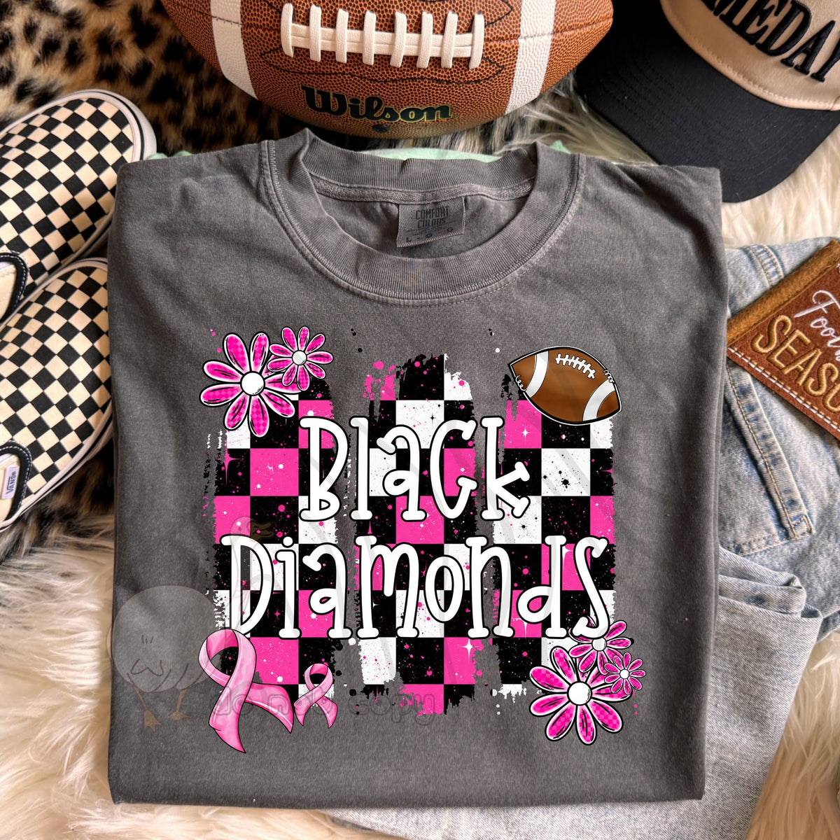 PINK CHECKERED MASCOTS SCHOOL SPIRIT
