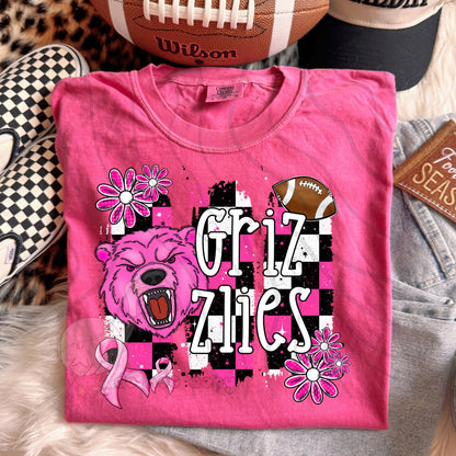 PINK CHECKERED MASCOTS SCHOOL SPIRIT