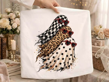CHECKERED POLKA DOT LEOPARD GHOSTS