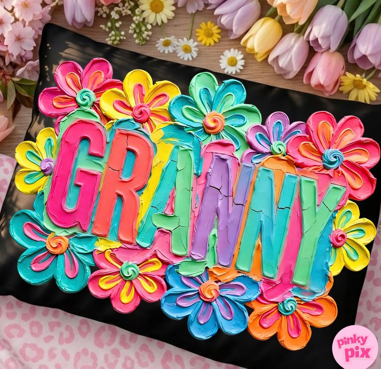 Mom Granny Mamaw Grammy Grandma Bright Floral