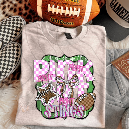 FIGHT FIGHT FIGHT PINK OUT MASCOTS SCHOOL SPIRIT