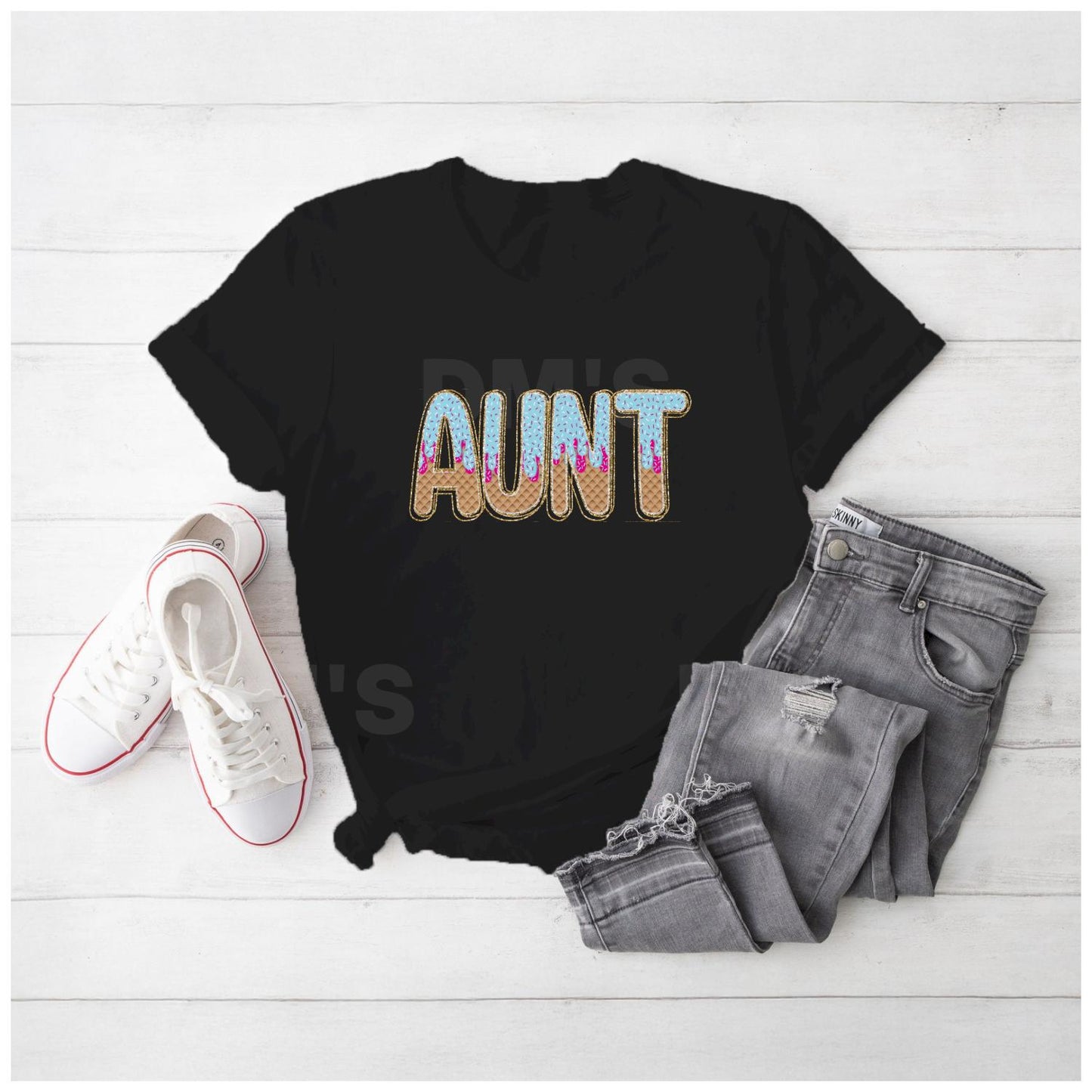 Ice Cream Sprinkle Drip - Family Mama Mini Nana Aunt Mimi Gigi