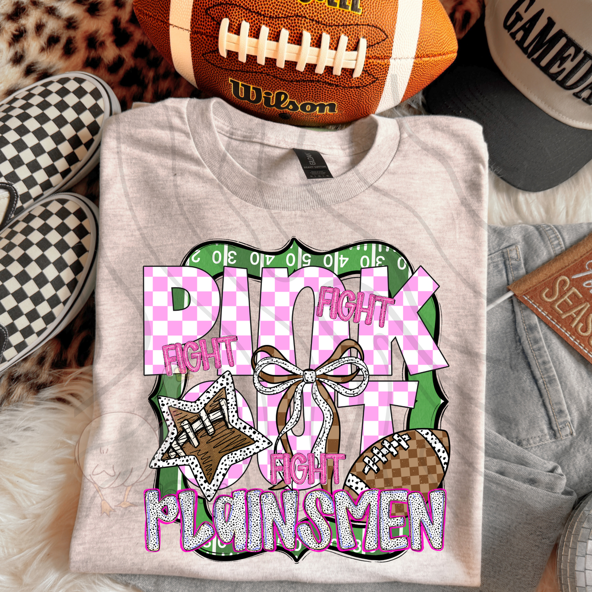 FIGHT FIGHT FIGHT PINK OUT MASCOTS SCHOOL SPIRIT