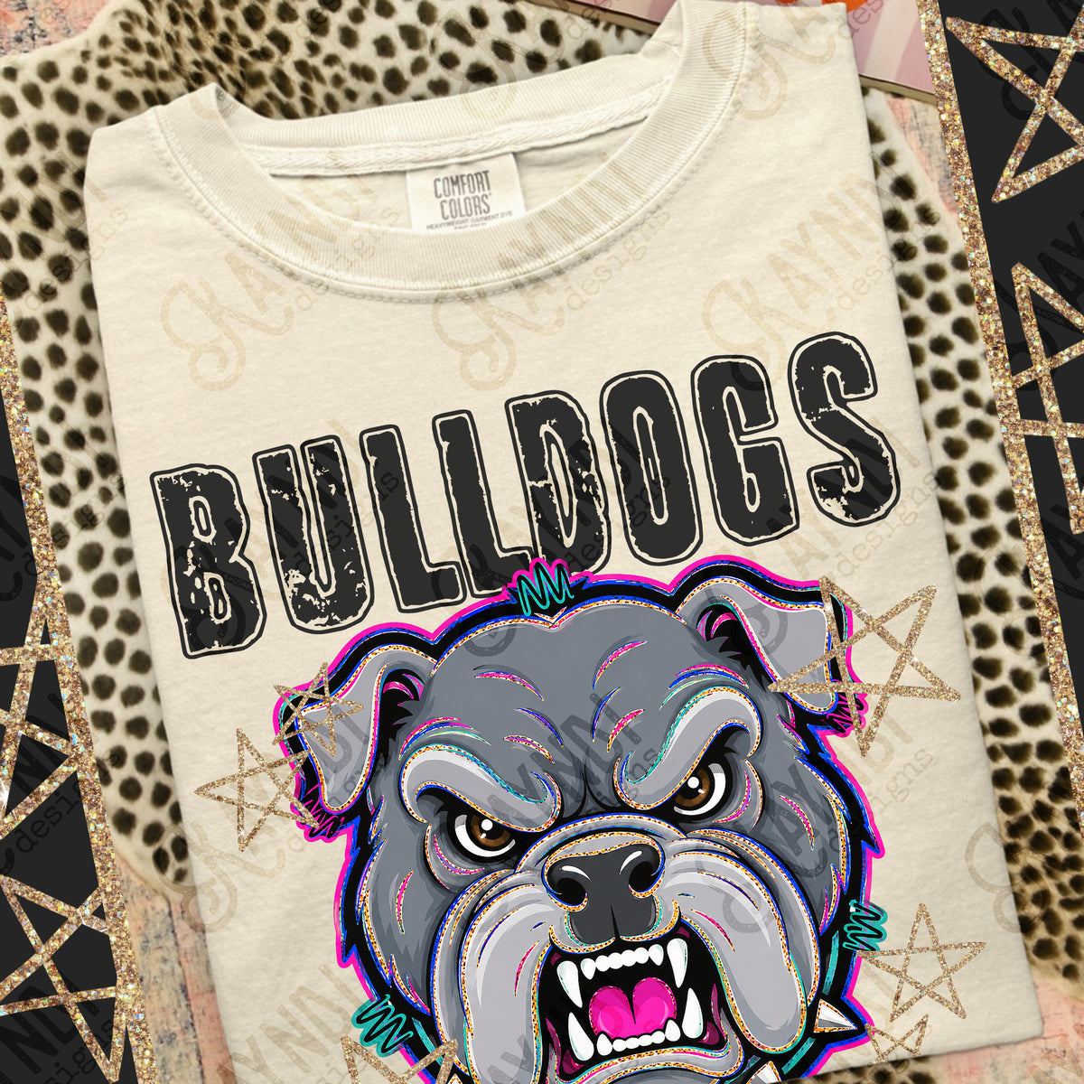 BULLDOGS MASCOT GRUNGE