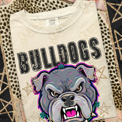 BULLDOGS MASCOT GRUNGE