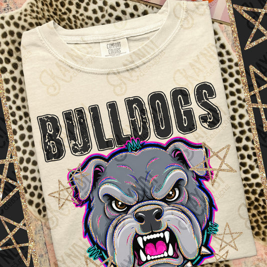 BULLDOGS MASCOT GRUNGE