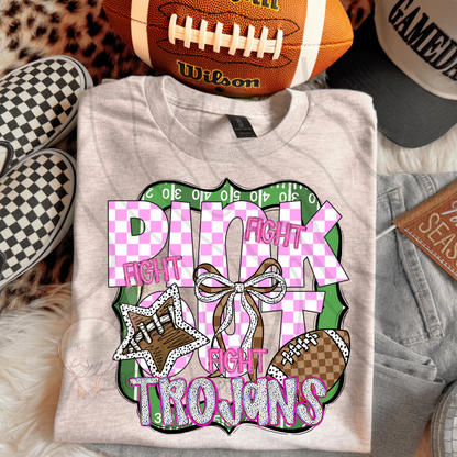 FIGHT FIGHT FIGHT PINK OUT MASCOTS SCHOOL SPIRIT