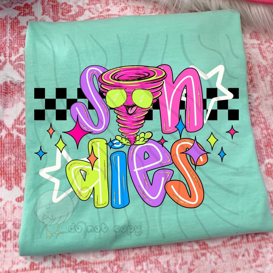 NEON CHECKERED MASCOTS