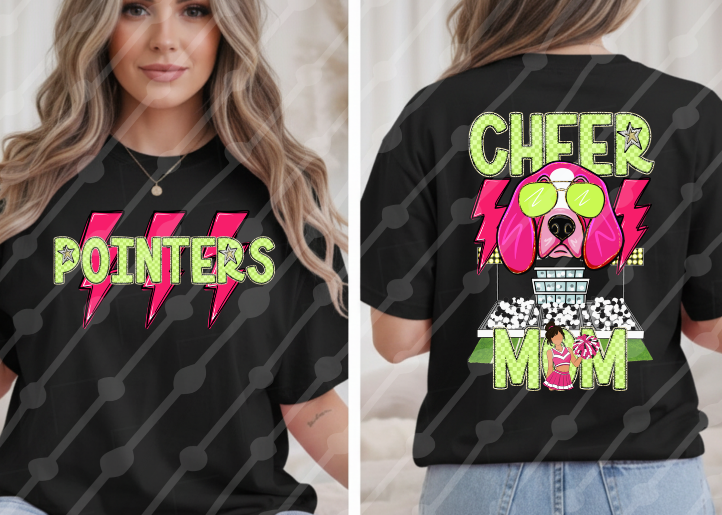 LIGHTNING CHEER MOM POINTERS MASCOT