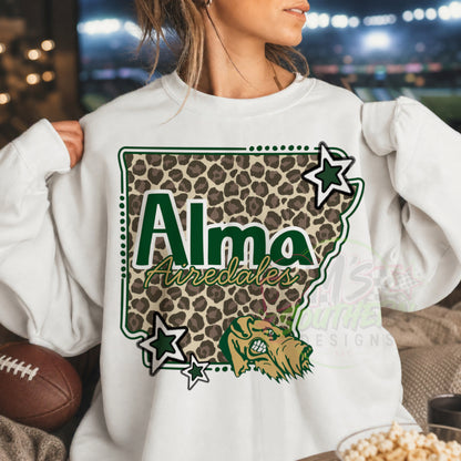 ALMA AIREDALES ARKANSAS LEOPARD