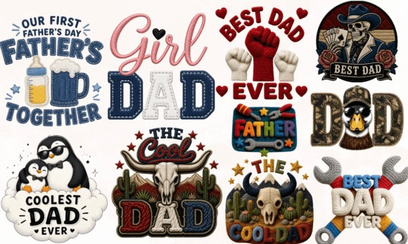 Fathers Day DTF Bundle - 10 Designs
