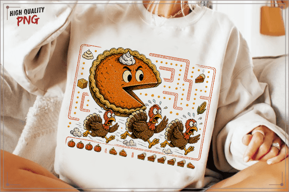 FUNNY FALL THANKSGIVING PIE CHASING TURKEYS