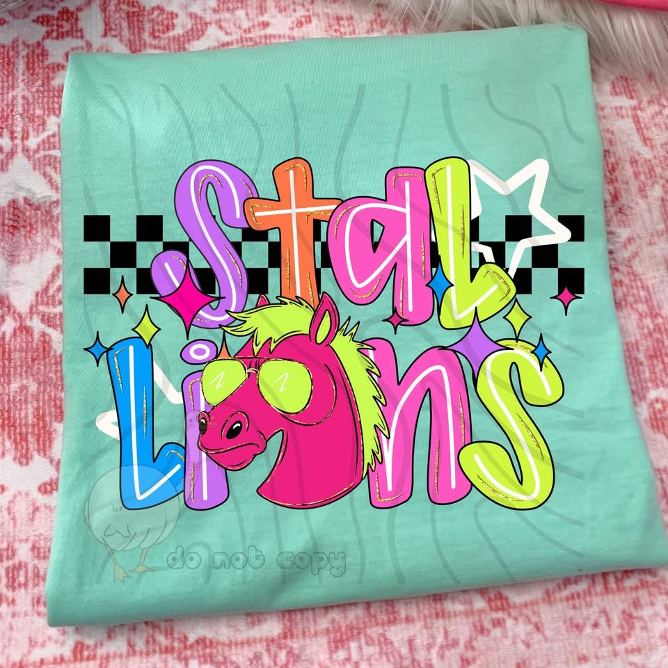 NEON CHECKERED MASCOTS