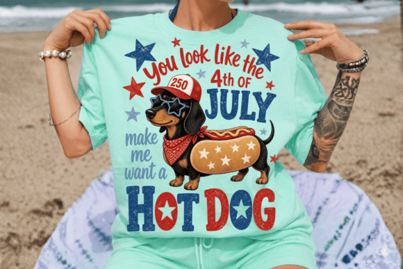 YOU LOOK LIKE - FUNNY 4th OF JULY DOG - Shirts - Hats - Ready to Press Transfers