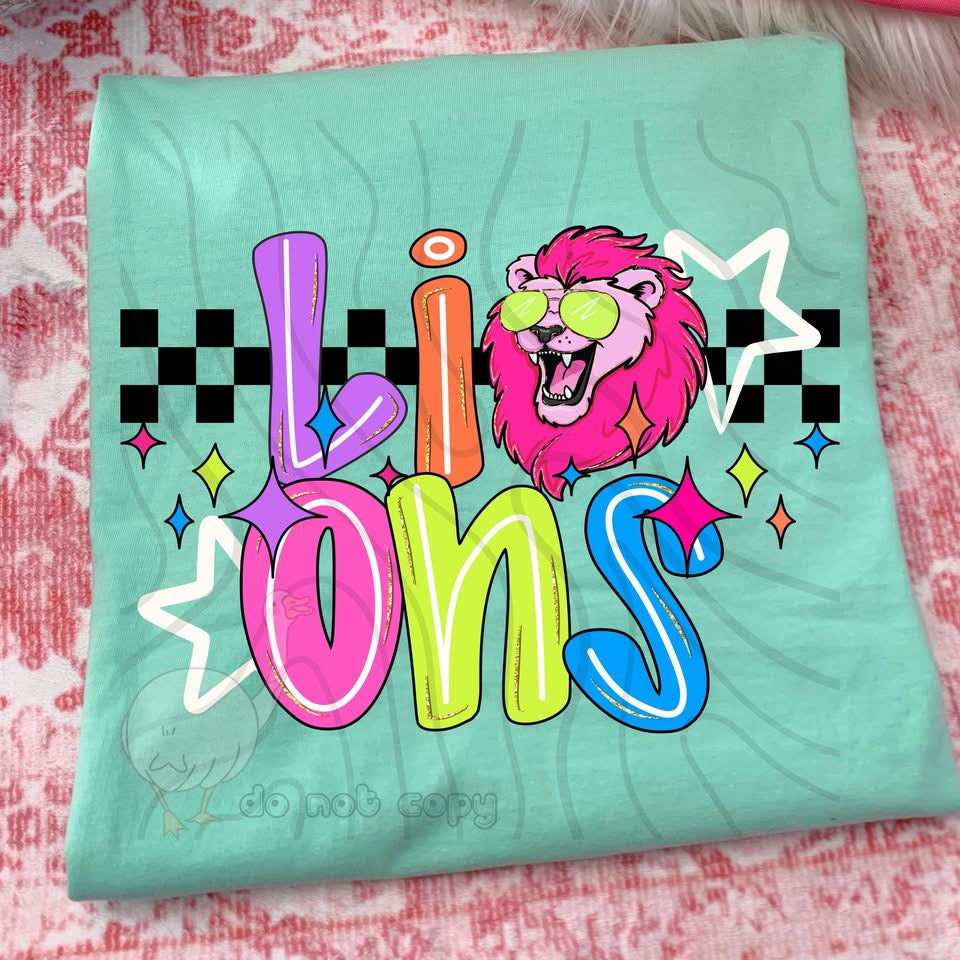 NEON CHECKERED MASCOTS