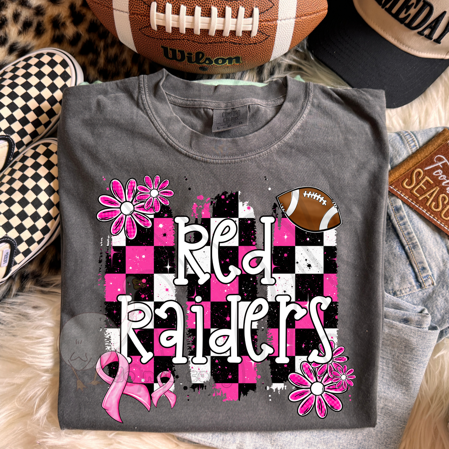 PINK CHECKERED MASCOTS SCHOOL SPIRIT