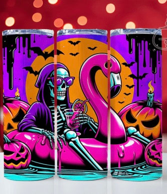 Summerween Tumbler 20oz Matte Glossy Shimmer Glow in Dark - Comes with Gift Box & Straw