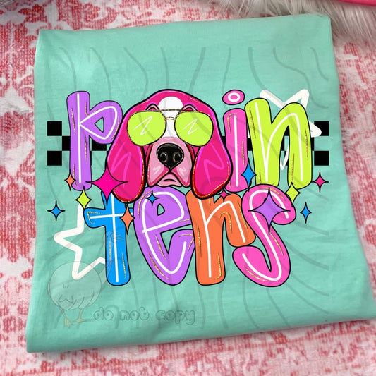 NEON POINTERS CHECKERED MASCOT