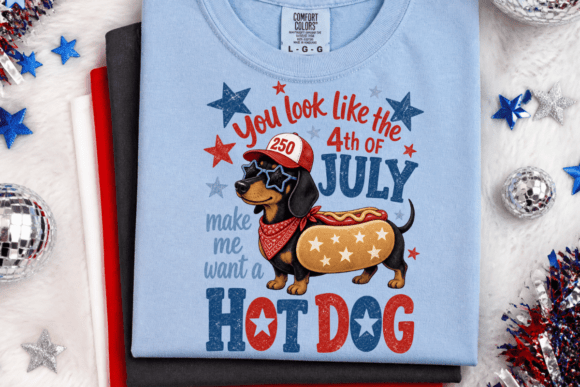 YOU LOOK LIKE - FUNNY 4th OF JULY DOG - Shirts - Hats - Ready to Press Transfers