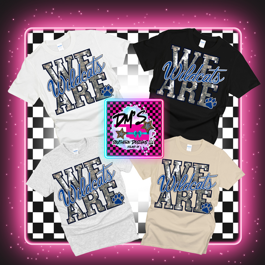 WE ARE WILDCATS FAUX SEQUIN