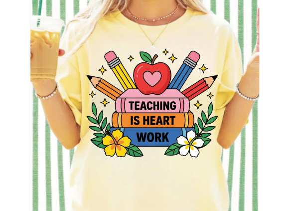Boho Teacher DTF Transfer Bundle - 6 Designs