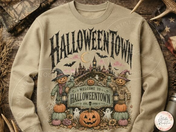 VINTAGE HALLOWEEN TOWN SPOOKY CUTE