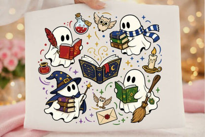 GHOSTS READING BOOKS