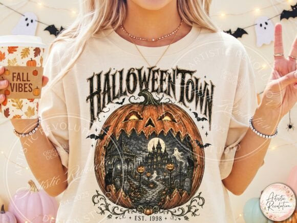 VINTAGE HALLOWEEN TOWN SPOOKY CUTE