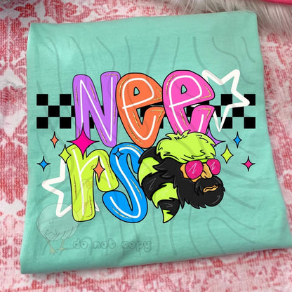 NEON CHECKERED MASCOTS