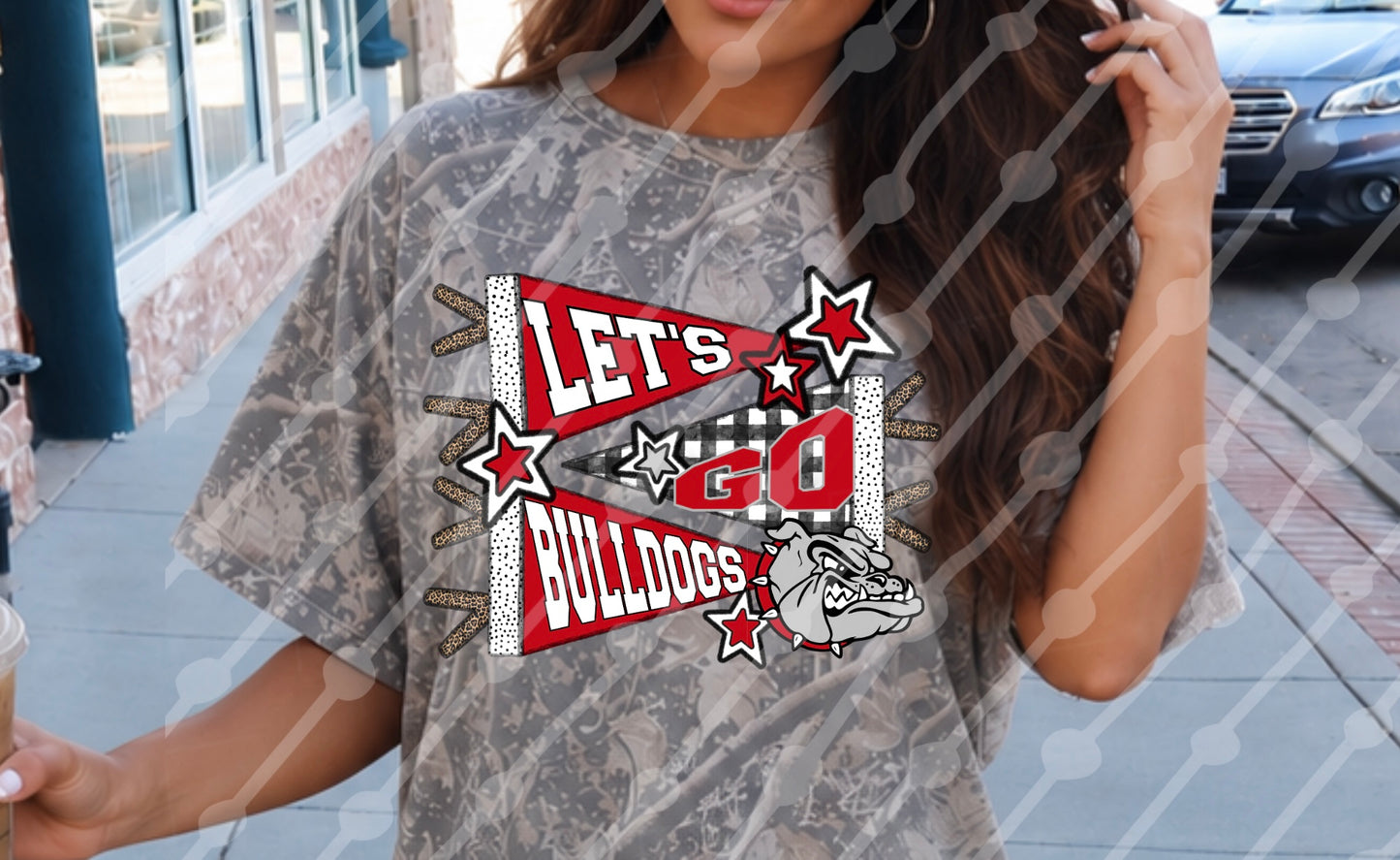 LETS GO BULLDOGS - RED