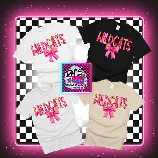 WILDCATS FLORAL BOW