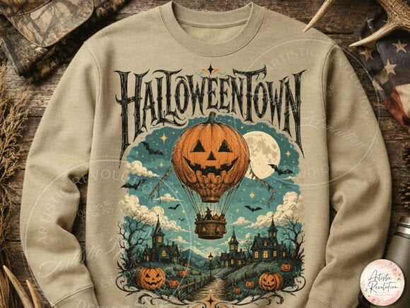 VINTAGE HALLOWEEN TOWN SPOOKY CUTE