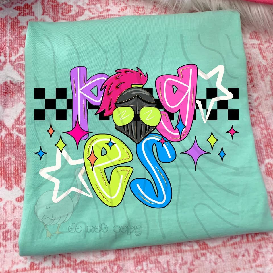 NEON CHECKERED MASCOTS