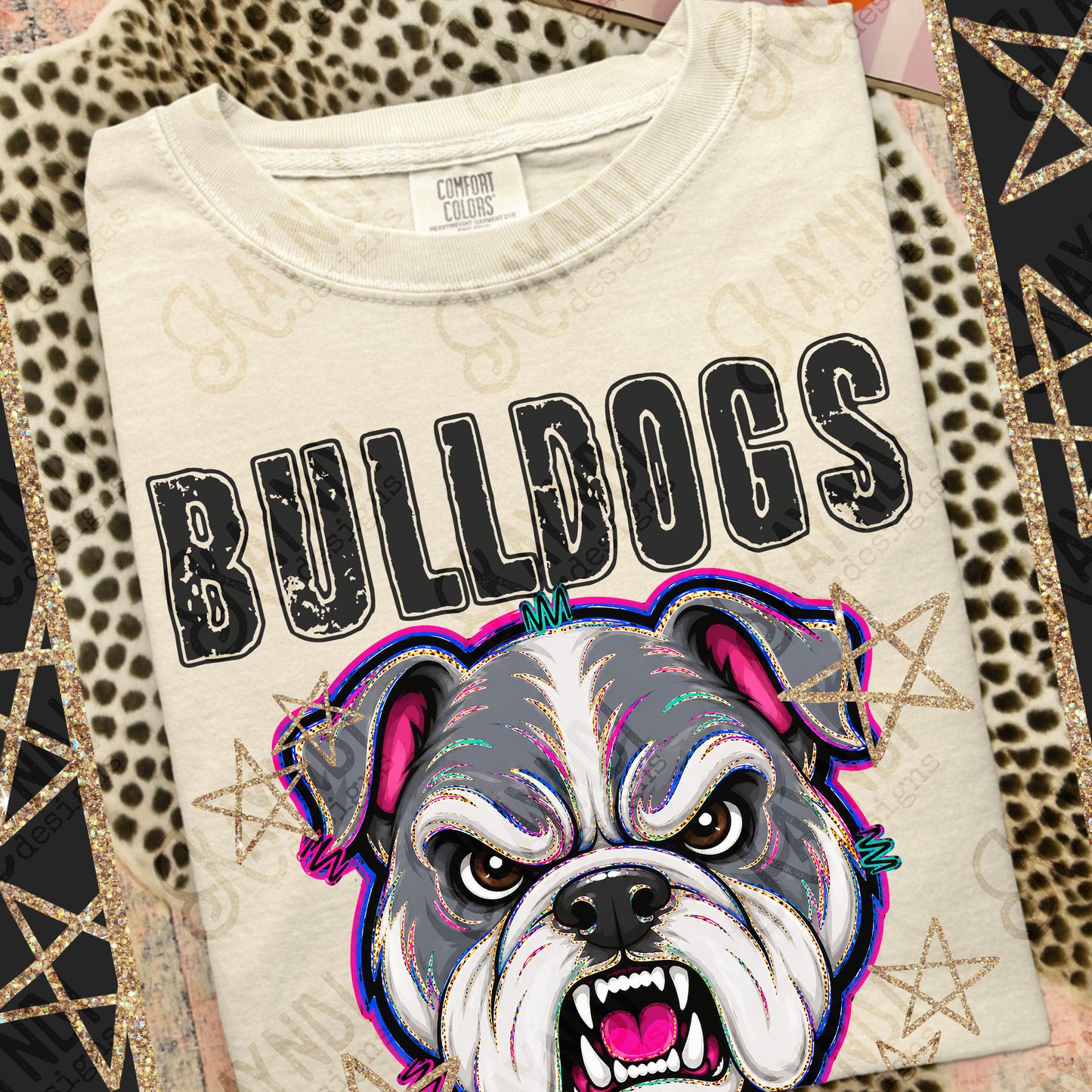 BULLDOGS MASCOT GRUNGE