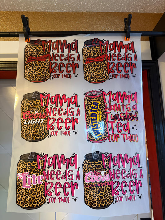 MAMA NEEDS #3 - 6 TRANSFERS - PREMADE DTF BUNDLE - READY TO PRESS