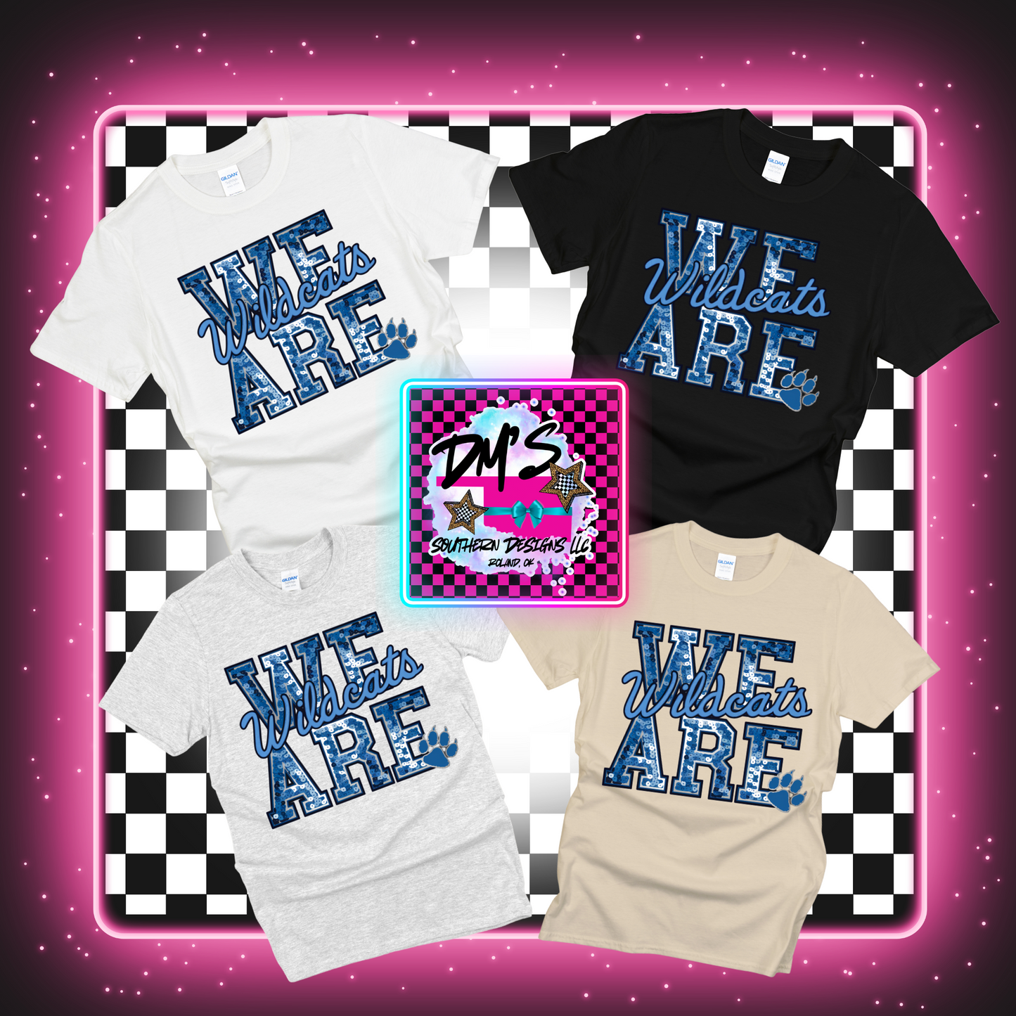 WE ARE WILDCATS FAUX SEQUIN