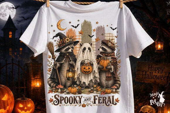 SPOOKY AND FERAL RACCOON GHOST