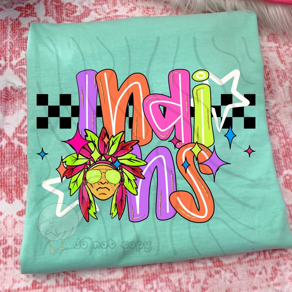 NEON CHECKERED MASCOTS