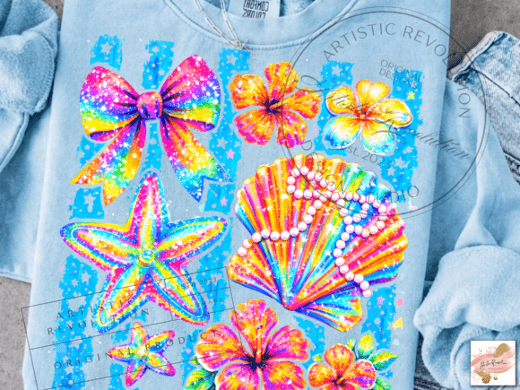 Preppy Coastal Summer Trucker Hats, Shirts & Transfers