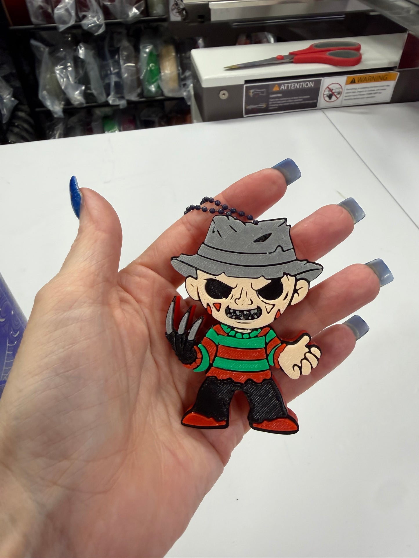 Freddy Soda Opener Nail Saver Keychain