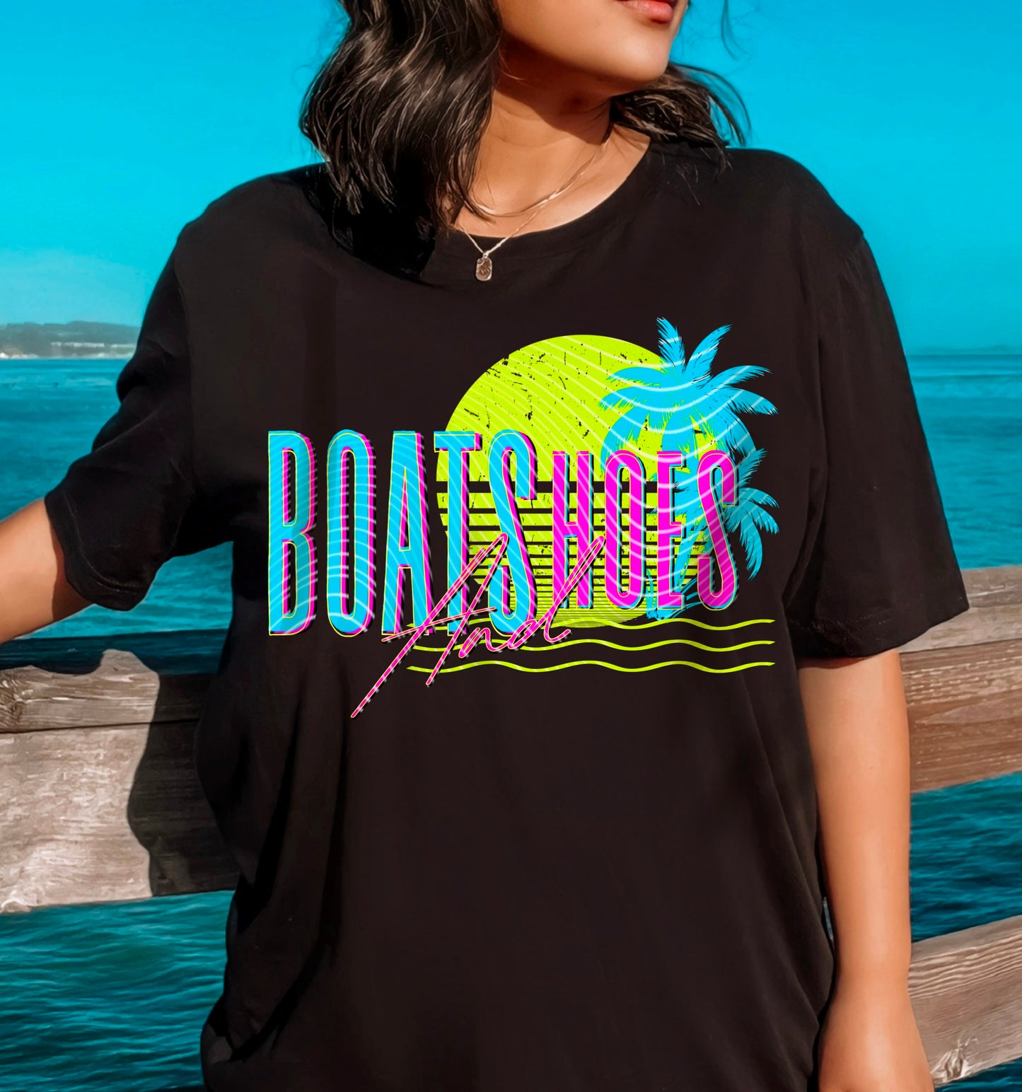 Hot Beach Hot Cowgirl Hot Summer Boats AND Hoes - Ready to Press DTF Transfer,  Trucker Hats, Shirts & Transfers