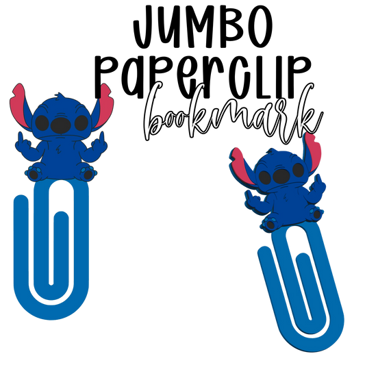 Blue Character Jumbo Paperclip Bookmark