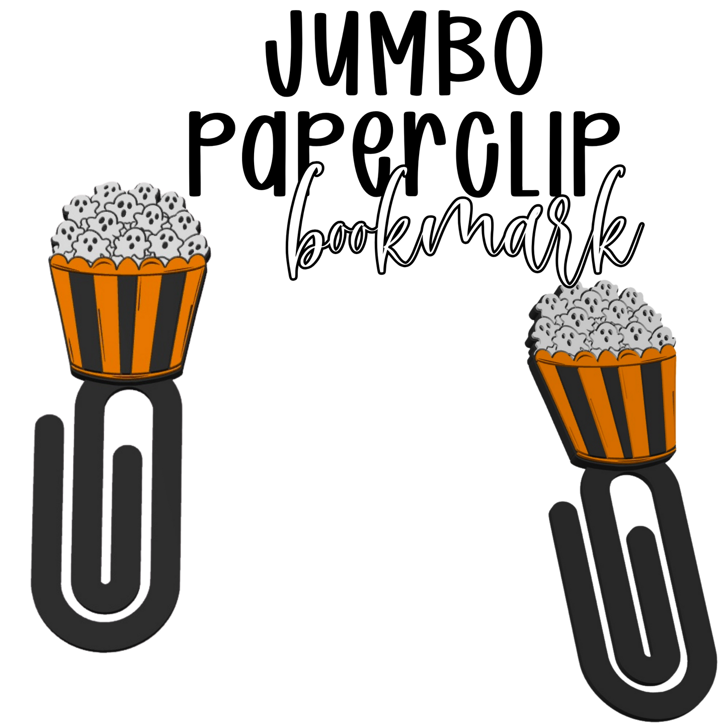 Ghosts Popcorn Bucket Jumbo Paperclip Bookmark