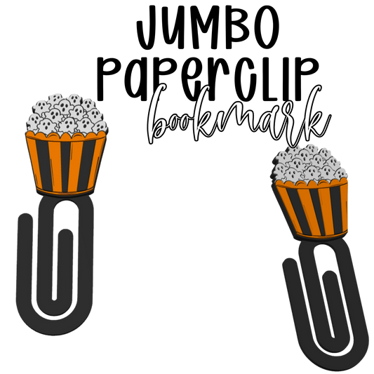 Ghosts Popcorn Bucket Jumbo Paperclip Bookmark