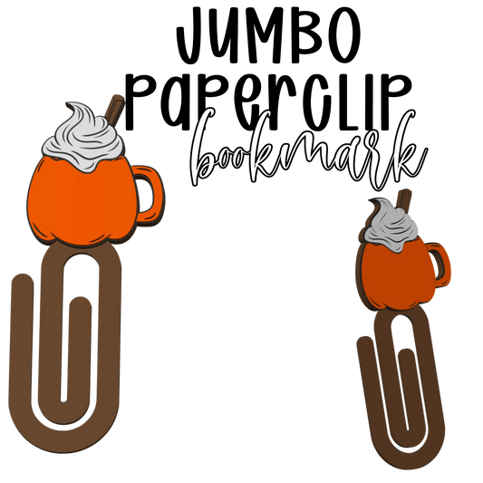 Bat Checkered Latte Jumbo Paperclip Bookmark