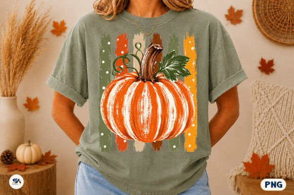 FALL DOTTED STRIPE PUMPKIN