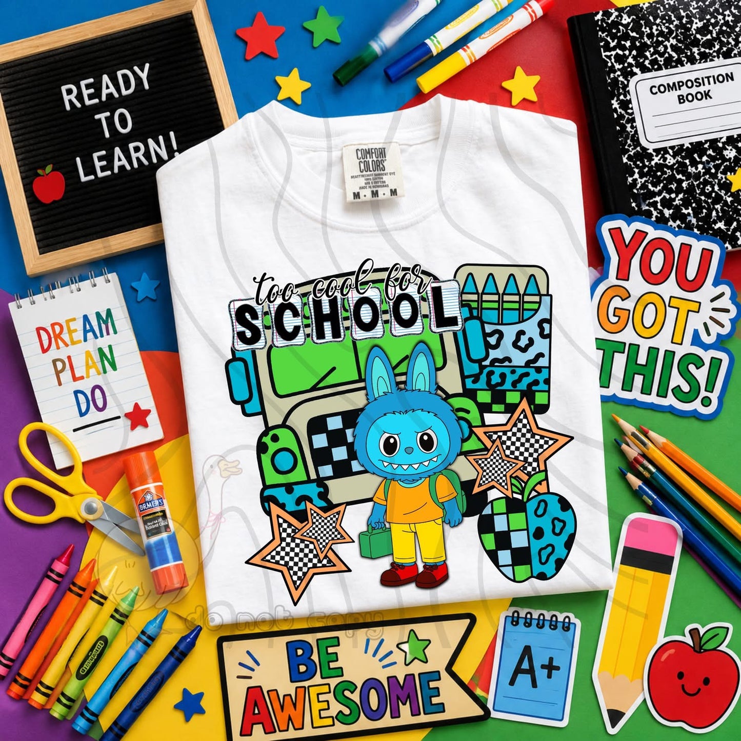 TOO COOL FOR SCHOOL - CHARACTER BUNDLE - FIRST DAY OF SCHOOL - BACK TO SCHOOL