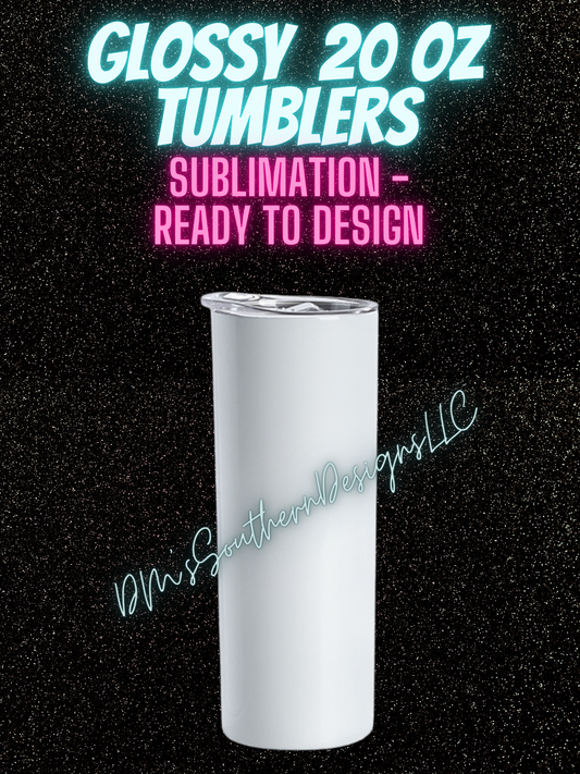 20oz Blank Sublimation Tumbler - Glossy