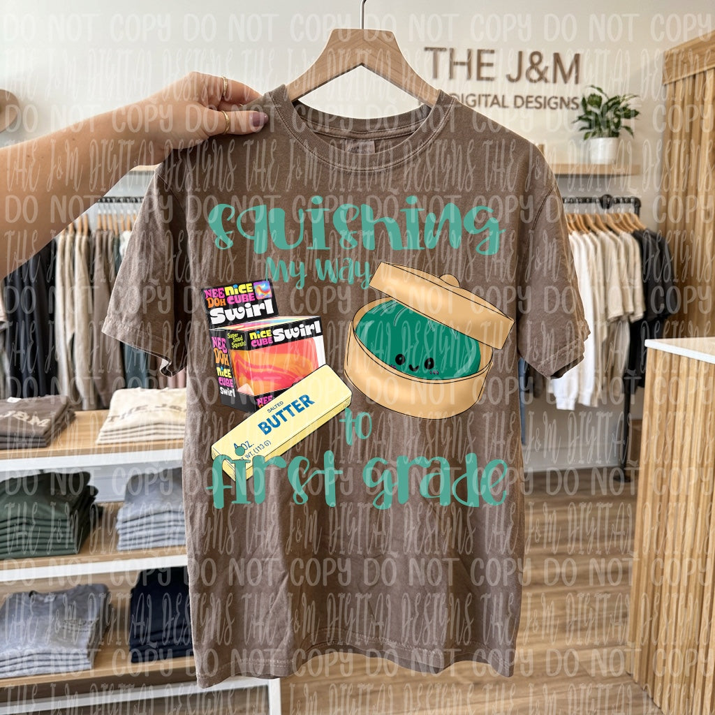 Squishing my way to school - BOY Trucker Hats, Shirts & Transfers
